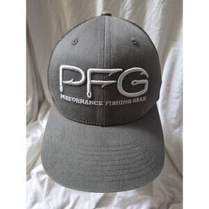 Columbia PFG Hat Adult OSFA Gray Performance Fishing Gear Cap Trucker Snapback